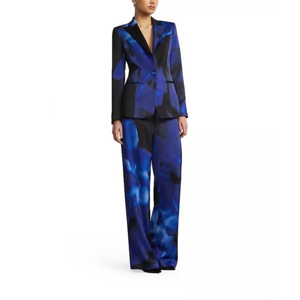 BCBGMAXAZRIA Rose Printed Blazer and Matching Relaxed Pants Set 8 - Picture 2 of 5